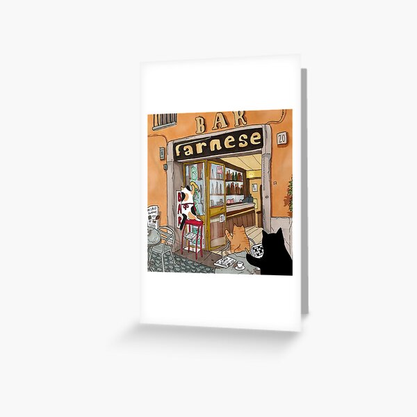 Item preview, Journal of a Cat in Rome - Morning at the Bar designed and sold by Stanis the Cat.