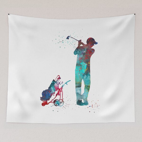Item preview, Man golfer, golfer, watercolor Man golfer designed and sold by ghazalish.