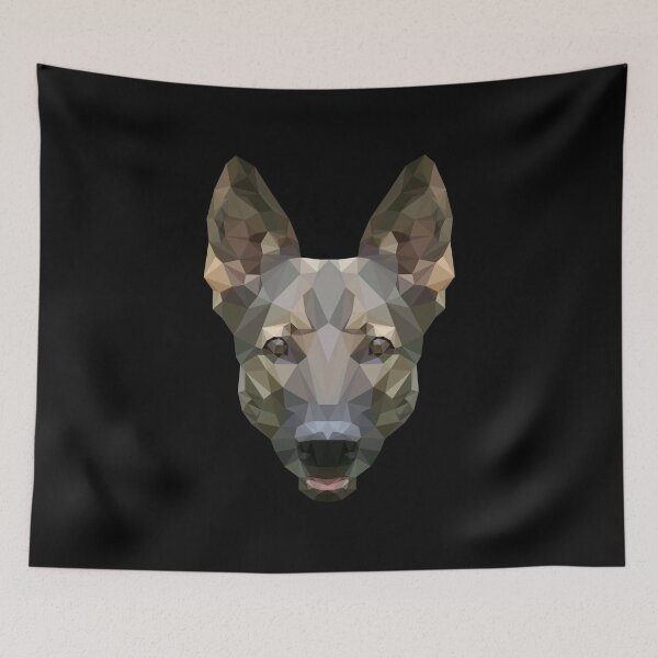 Item preview, Dog shepherd polygon designed and sold by webinatic.