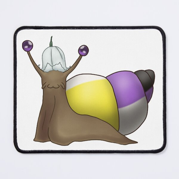 Item preview, Nonbinary Enby Pride Snail with Flower Hat designed and sold by PrideSnails.