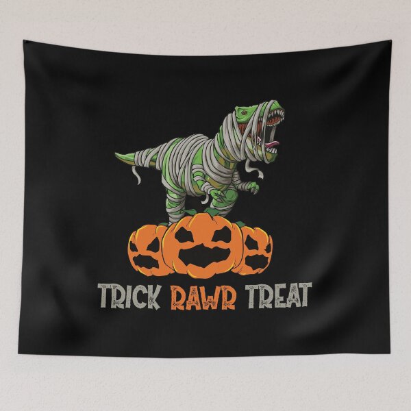 Item preview, Trick Rawr Treat Halloween: Dinosaur T Rex Mummy Pumpkin designed and sold by AG-World00.