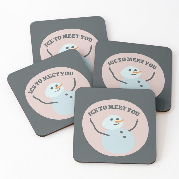 Item preview, Snowman Puns | Ice To Meet You | Merry Christmas Ideas designed and sold by Fluffy-Vectors.