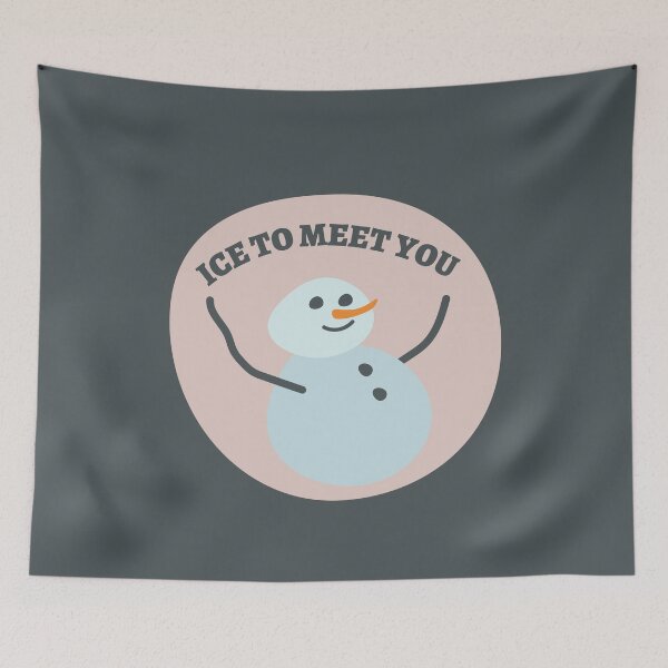 Item preview, Snowman Puns | Ice To Meet You | Merry Christmas Ideas designed and sold by Fluffy-Vectors.