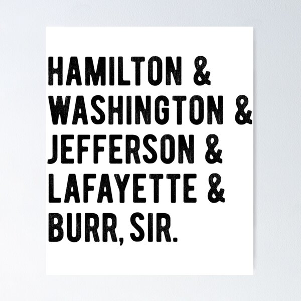 Item preview, Hamilton _amp_ Washington  designed and sold by 12Posters12.