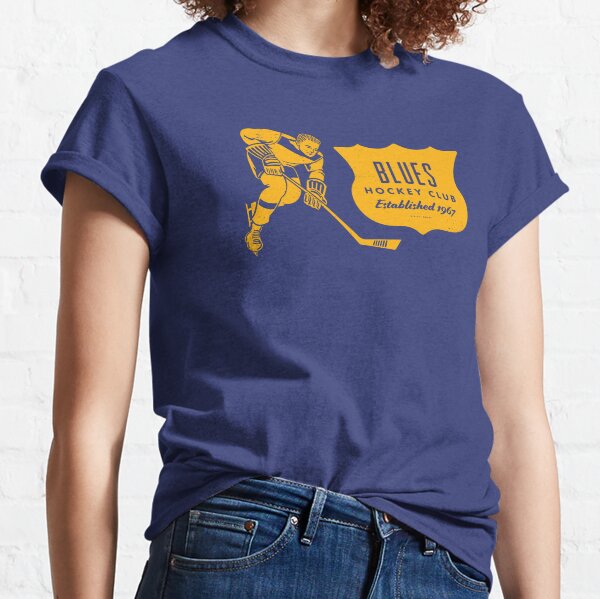 Vintage Hockey - St. Louis Blues (Yellow Blues Wordmark) Classic T-Shirt