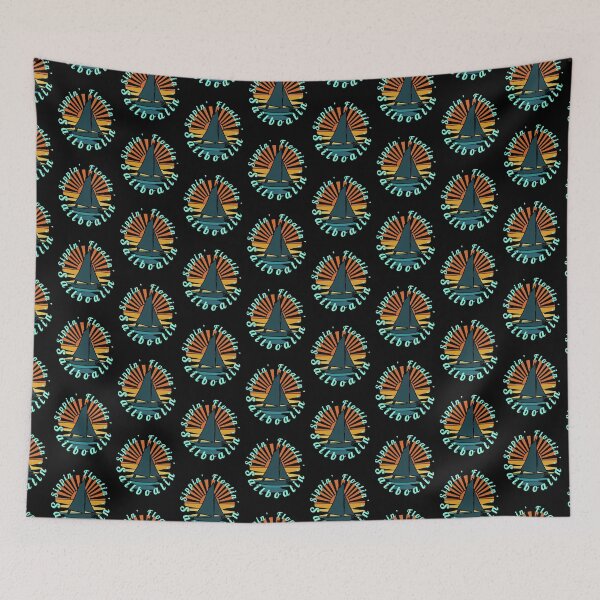 Item preview, Sippin' Floatin' Sail Boatin' Sail Boat Retro Striped Sunset designed and sold by Zurickdesigns.