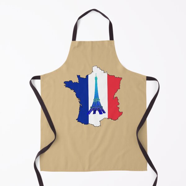 Item preview, France's country outline & flag color and Sapphire blue Eiffel Tower illustration designed and sold by Kalin-Lyfe.
