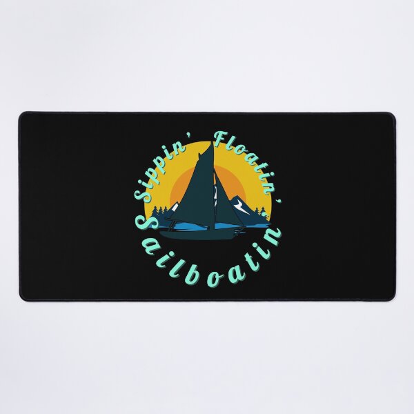 Item preview, Sippin' Floatin' Sail Boatin' Sail Boat Retro Striped Sunset designed and sold by Zurickdesigns.