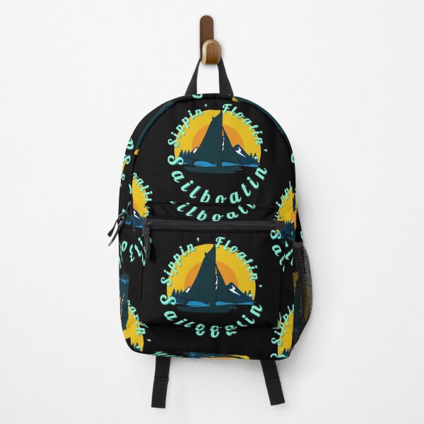 Item preview, Sippin' Floatin' Sail Boatin' Sail Boat Retro Striped Sunset designed and sold by Zurickdesigns.