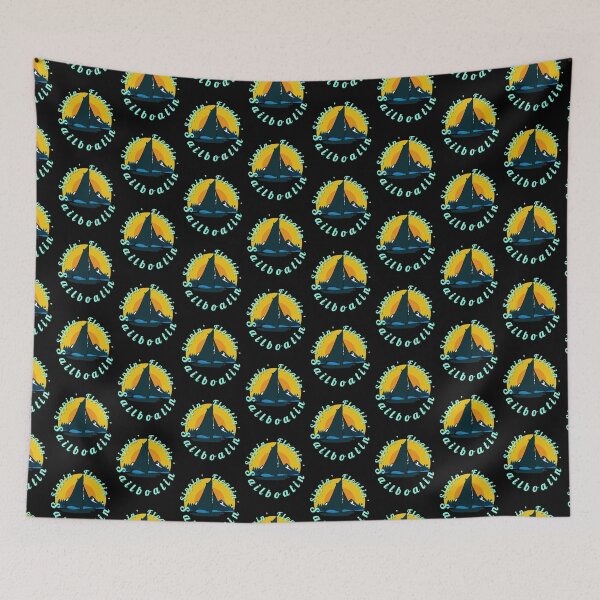Item preview, Sippin' Floatin' Sail Boatin' Sail Boat Retro Striped Sunset designed and sold by Zurickdesigns.