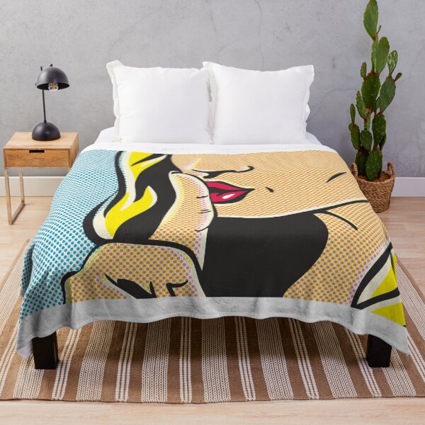 Item preview, Pop art shhh woman, woman with finger on lips, silence gesture, shut up designed and sold by etraveler.