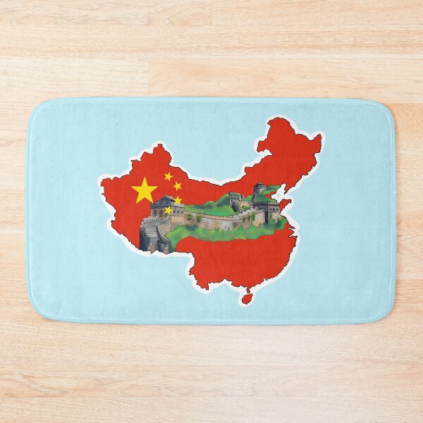 Item preview, The Great Wall and Map & flag colors of China designed and sold by Kalin-Lyfe.