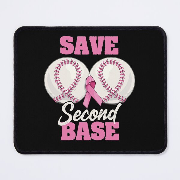 Item preview, Save The Second Base Breast Cancer Awareness Ribbon designed and sold by Dressed For  Duty.