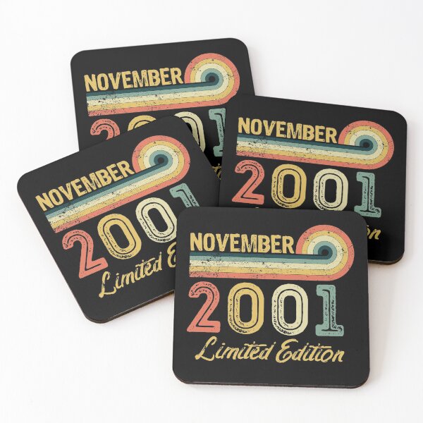 Item preview, Retro Vintage 20th Birthday - Born in November 2001 designed and sold by meedTee.