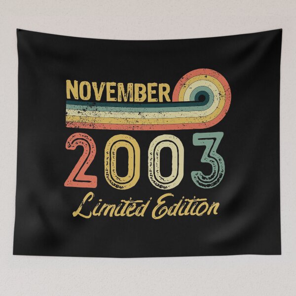 Item preview, Retro Vintage 18th Birthday - Born in November 2003 designed and sold by meedTee.