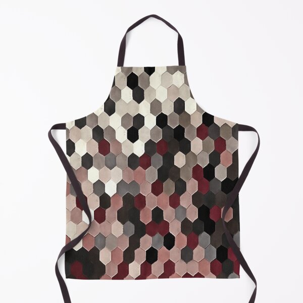 Item preview, Hexagon Pattern In Gray and Burgundy Autumn Colors Painting designed and sold by taiche.