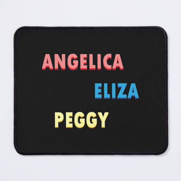 Item preview, Name tag of Schuyler sisters in white s Angelica, Eliza and Peggy designed and sold by 12Posters12.