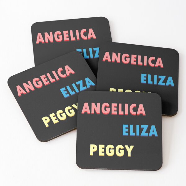 Item preview, Name tag of Schuyler sisters in white s Angelica, Eliza and Peggy   designed and sold by 12Posters12.