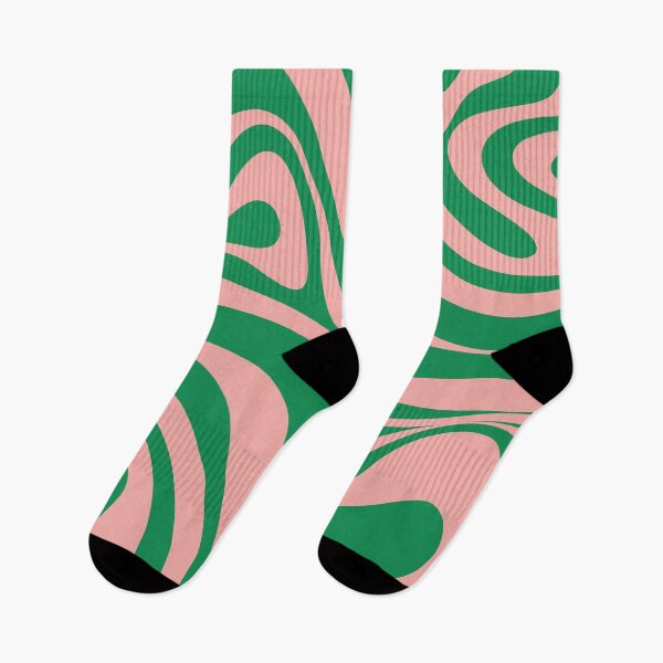Item preview, New Groove Retro Swirl Abstract in Pink and Green designed and sold by kierkegaard.