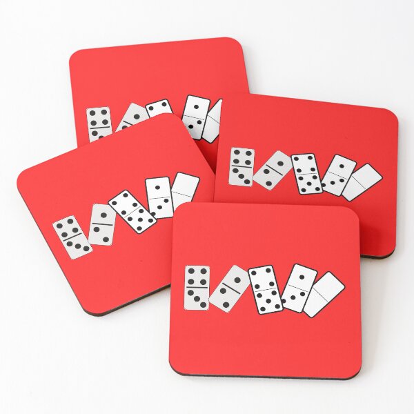 Item preview, Dominos Game On Black Background With Red Stripes designed and sold by Rainbows Rock.