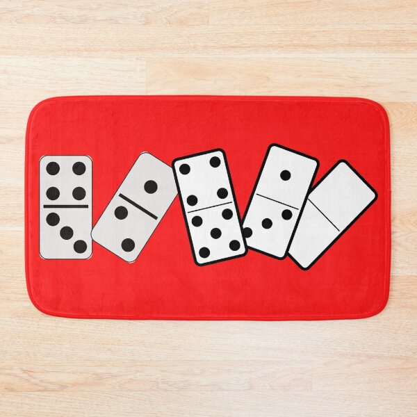 Item preview, Dominos Game On Black Background With Red Stripes designed and sold by Rainbows Rock.