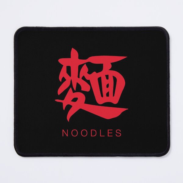 Item preview, Noodles (Chinese Red on Black Calligraphy With English) designed and sold by STUDIO-72.