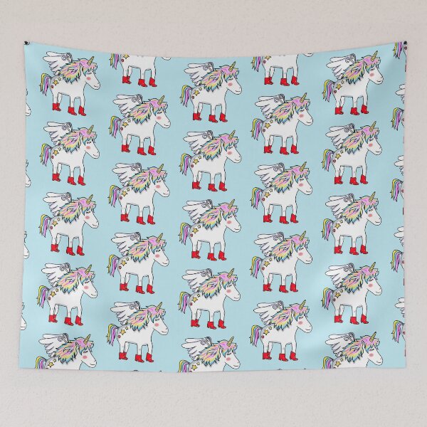 Item preview, Sassy Unicorn with colorful pastel hair art illustration designed and sold by Kalin-Lyfe.