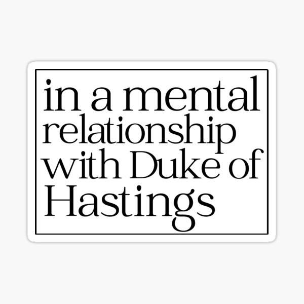 Aperçu de l'œuvre Dans une relation mentale avec le duc d'Hastings créée et vendue par PurpleAcademy.
