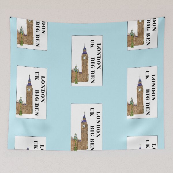 Item preview, Colored illustration of the Big Ben famous landmark in London, UK designed and sold by Kalin-Lyfe.