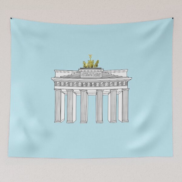 Item preview, Germany Berlin Bradenburg Gate famous national landmark illustration designed and sold by Kalin-Lyfe.