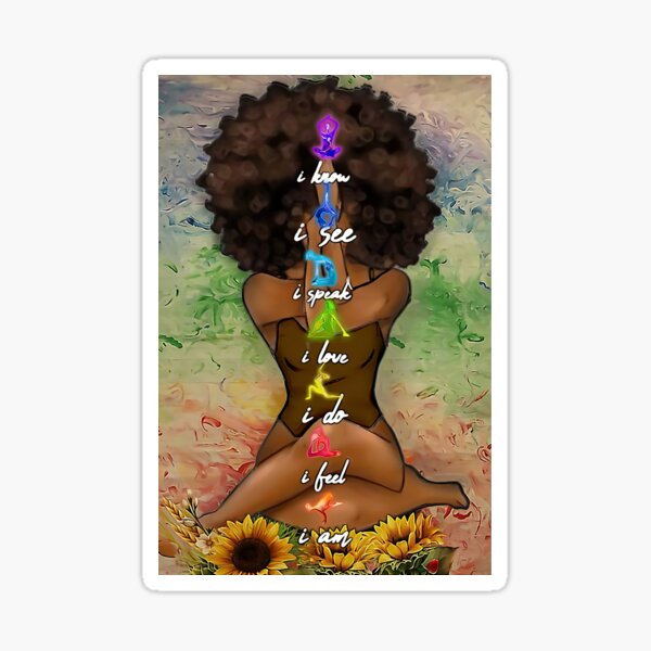 Black Girl Yoga Special HUH Sticker
