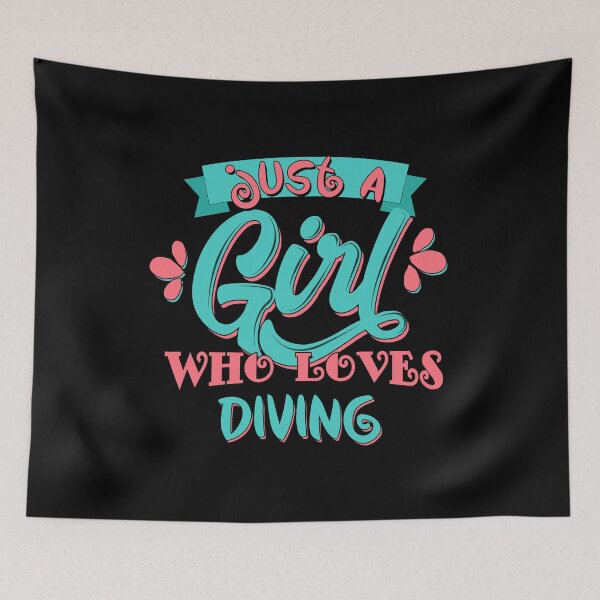 Item preview, Just A Girl Who Loves Diving Gift print designed and sold by theodoros20.