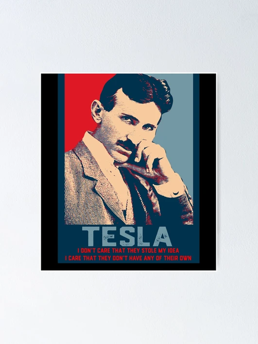 INEOUT Nikola Tesla Poster Décoratif Sur Toile Pour Chambre à