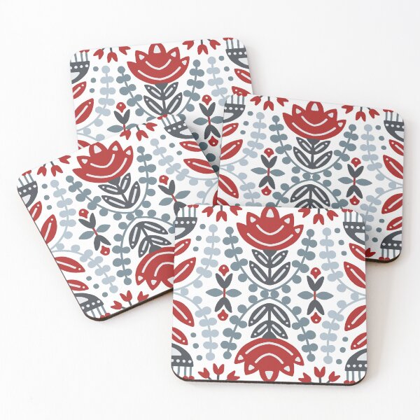Item preview, Scandinavian vintage traditional floral pattern designed and sold by PG Illustration.
