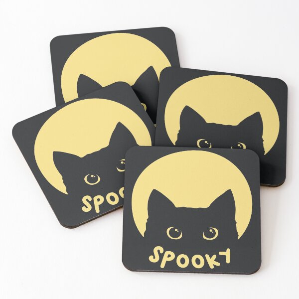 Item preview, Black cat, creepy (spooky). Moon. Funny Halloween motif designed and sold by AllkindofShirts.