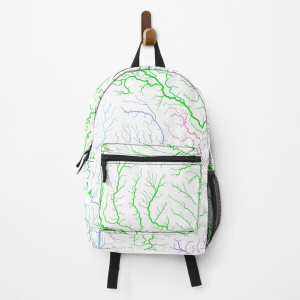 Item preview, Louisiana River Basin Map in Rainbow Colours with White Background designed and sold by GrasshopperGeo.