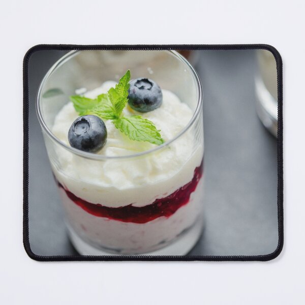 Item preview, Glass Sweet Blueberries Whipped Cream Delicious Food designed and sold by MonArtisteSam.