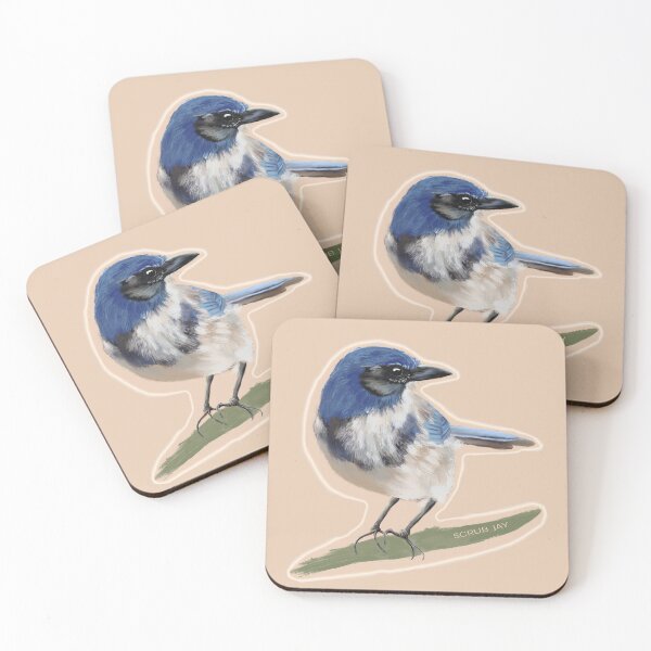 Item preview, Western Scrub Jay Painting designed and sold by spatiumnatura.