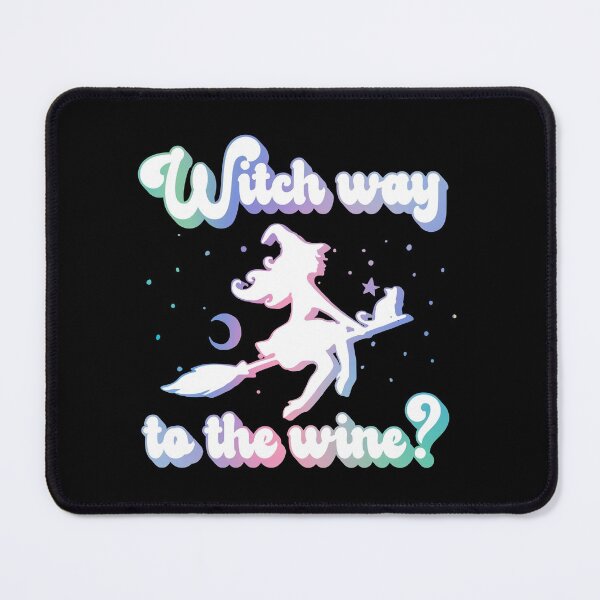 Item preview, Witch way to the wine? Funny Halloween wine drinking witch design. designed and sold by Mixture-DESIGN.