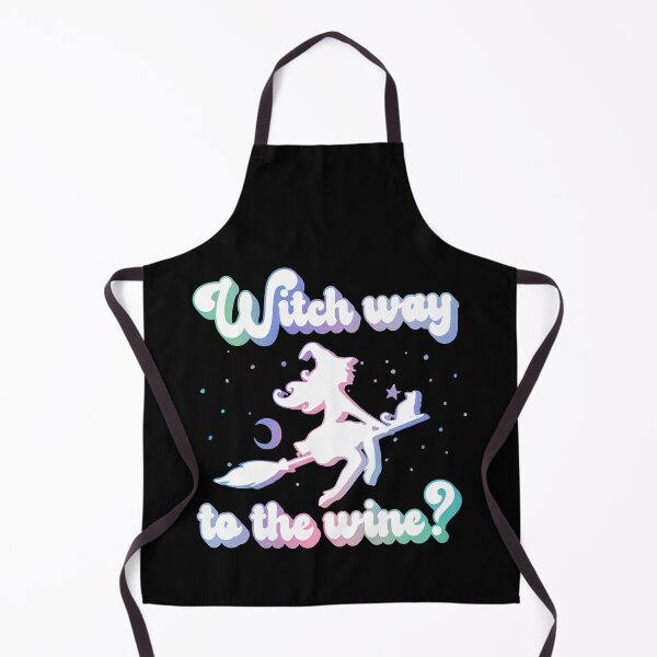 Item preview, Witch way to the wine? Funny Halloween wine drinking witch design. designed and sold by Mixture-DESIGN.