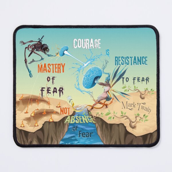 Item preview, Courage vs Fear. Motivational Quote with vivid, amazing Graphics. designed and sold by Kate - Gijomoti.