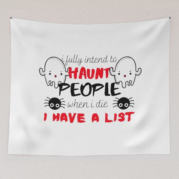 Item preview, I Fully Intend to Haunt People When I Die Funny Halloween Sticker designed and sold by MiaDelelai.