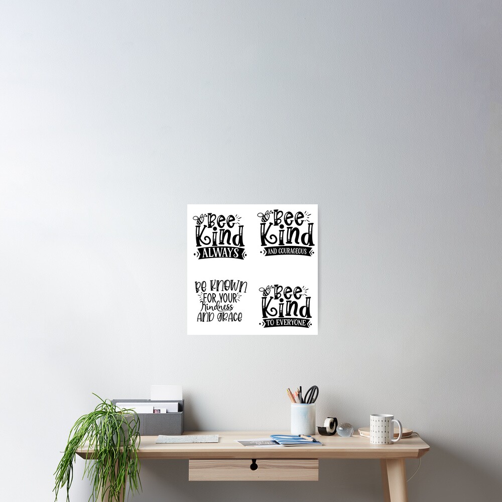 inspirational-funny-quotes-to-be-kind-poster-by-uiscew-redbubble