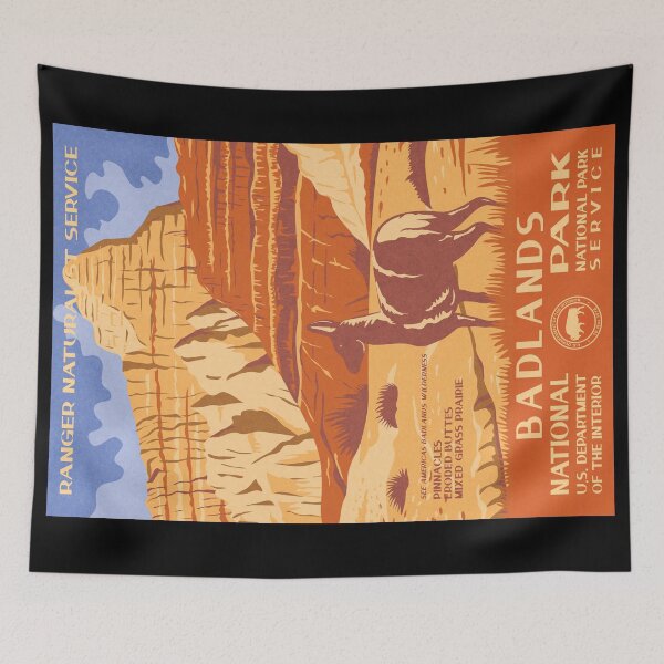 Item preview, Badlands National Park Vintage WPA Poster  designed and sold by JordanHolmes.