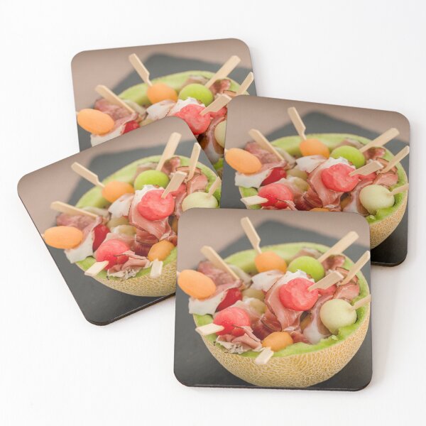 Item preview, Food Colorful Freshness Vitamins Fruit Salad Melon Tomatoes Onions Ham Skewer designed and sold by MonArtisteSam.
