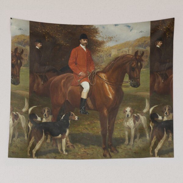 Item preview, Colonel Frederic Courtenay Morgan (1834–1909), in front of Ruperra Castle with His Daughter, the Honourable Violet Wilhelmina Morgan (1860–1943), the Honourable Mrs Basil  St John Mundy designed and sold by Vintage Designs +.