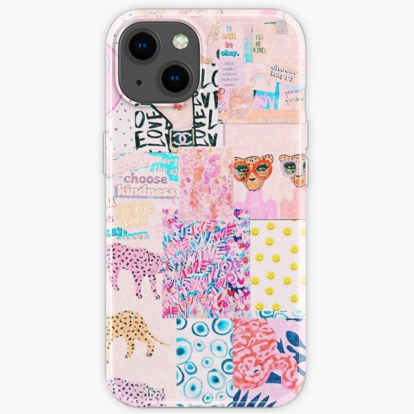 Pastel preppy collage iPhone Soft Case