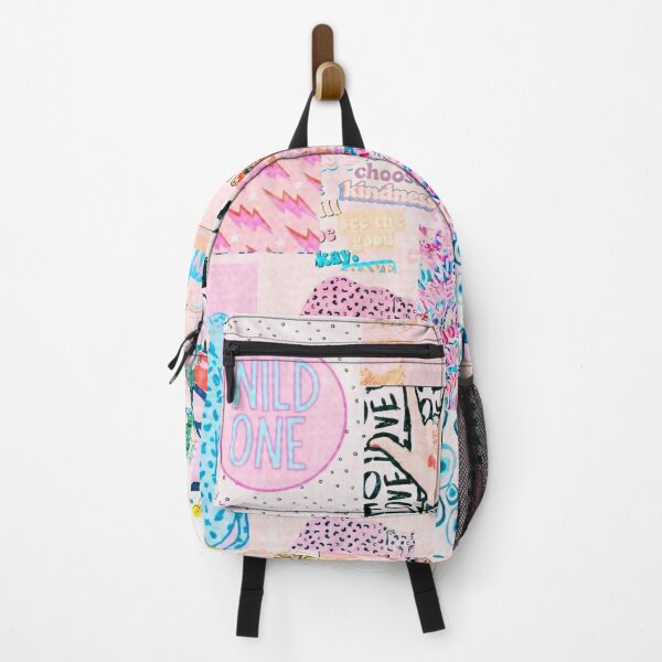 Pastel preppy collage Backpack