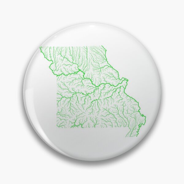 Item preview, Missouri River Basin Map in Rainbow Colours with White Background designed and sold by GrasshopperGeo.