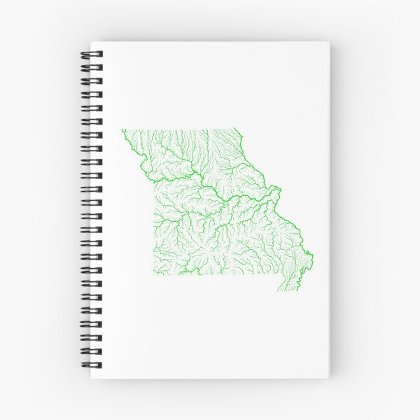 Item preview, Missouri River Basin Map in Rainbow Colours with White Background designed and sold by GrasshopperGeo.